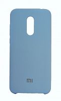 Силиконовый чехол с матовой текстурой для Redmi 5 Plus (Светло-синий) — фото