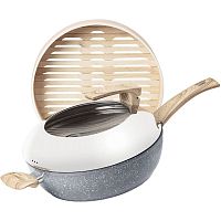 Сковорода Zanjia Maifanshi Stone Frying Pan Gray (Серый) — фото